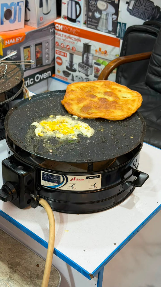 Irani Design Non-Stick Gas Tawa – Marble Coated Roti, Paratha & Omelet Maker | Heavy Duty Cooking Tawa