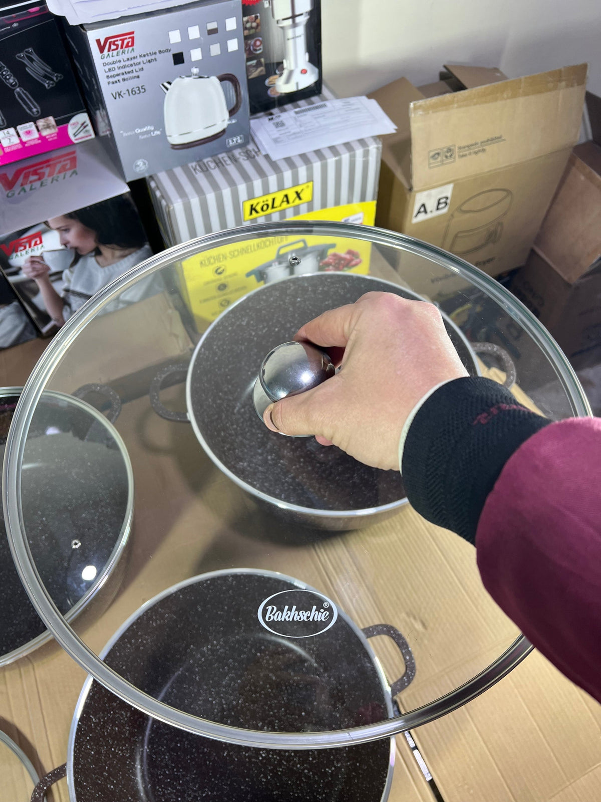 Bakhschie Extra Large Granite Cookware Set