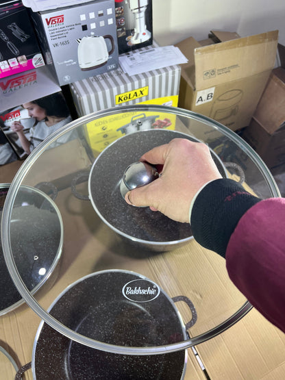 Bakhschie Extra Large Granite Cookware Set