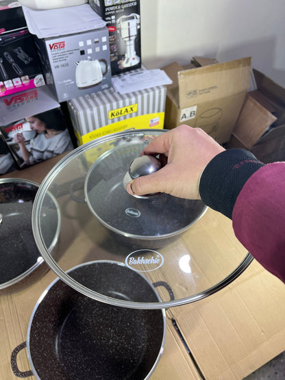 Bakhschie Extra Large Granite Cookware Set