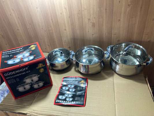 GUDENHOFF 6PCs Stainless Steel Cookware Set
