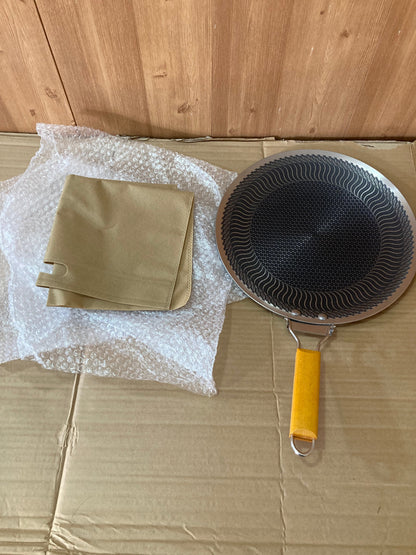Lot Imported Double Laser Coated HoneyComb Tawa Single Handle