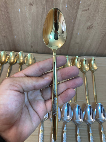 AYD 6PCs Stainless Steel Table Spoon Set