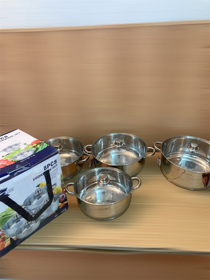 BergHome 8PCs Stainless Steel Cookware Set