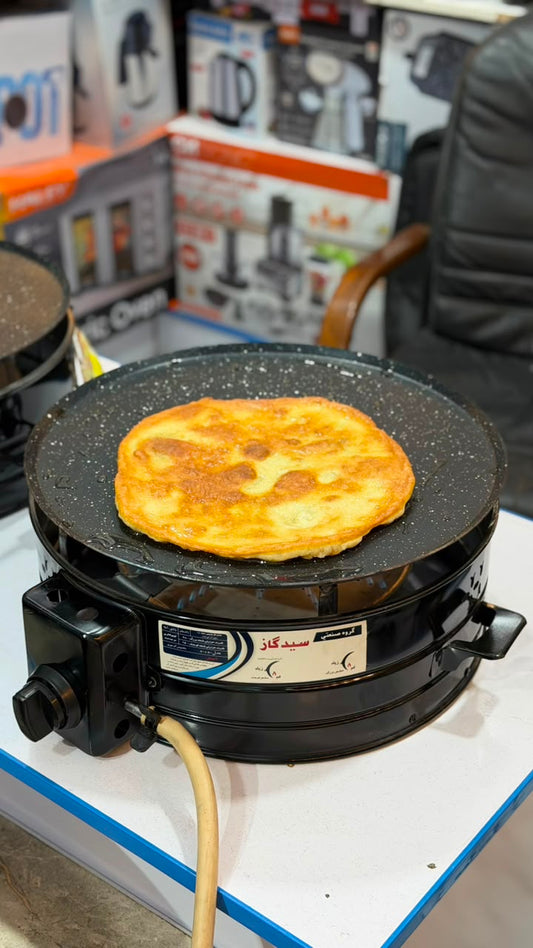 Irani Design Non-Stick Gas Tawa – Marble Coated Roti, Paratha & Omelet Maker | Heavy Duty Cooking Tawa