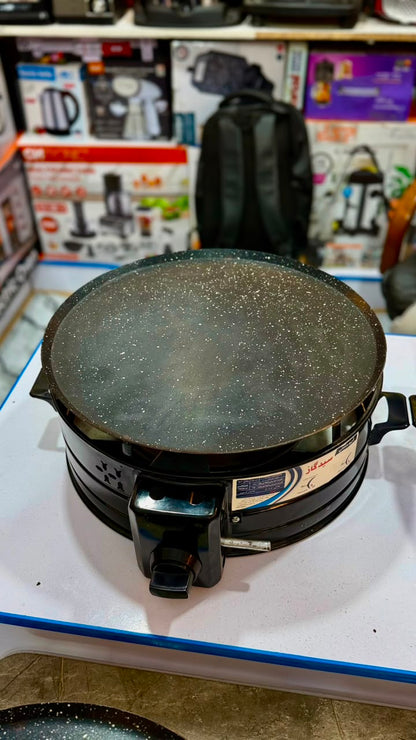 Irani Design Non-Stick Gas Tawa – Marble Coated Roti, Paratha & Omelet Maker | Heavy Duty Cooking Tawa